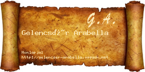 Gelencsér Arabella névjegykártya